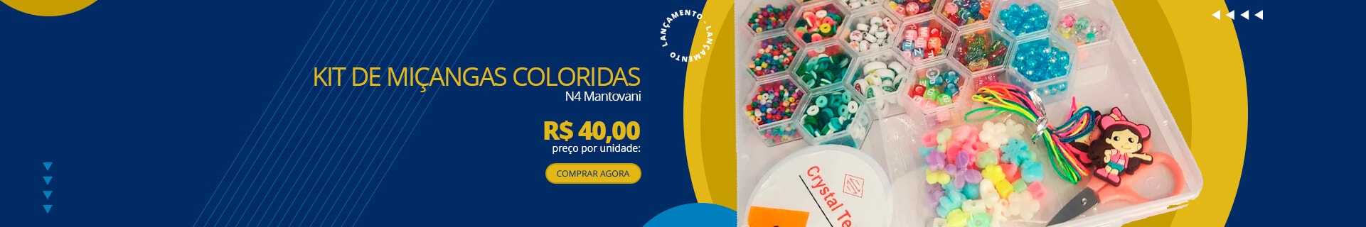 Kit de Miçangas Coloridas N4 Mantovani