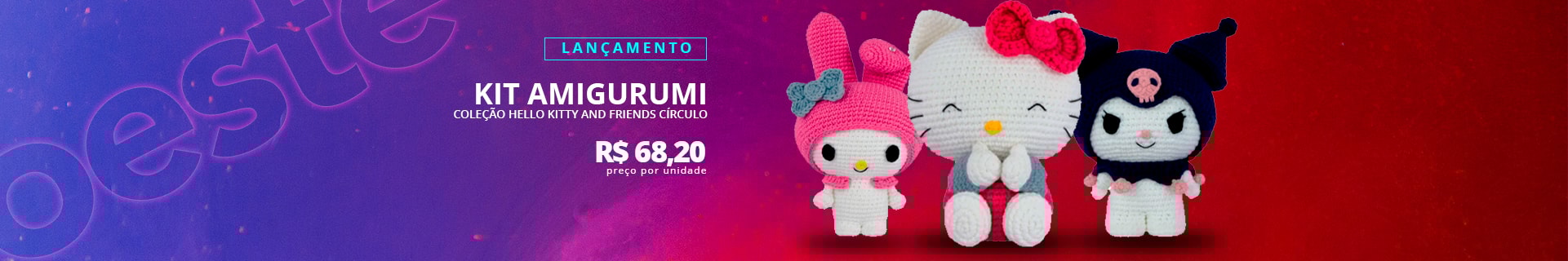 Kit Amigurumi Coleção Hello Kitty And Friends Círculo