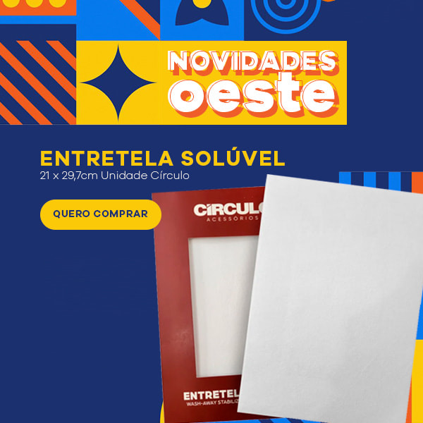 Entretela Solúvel 21 x 29,7cm Unidade Círculo