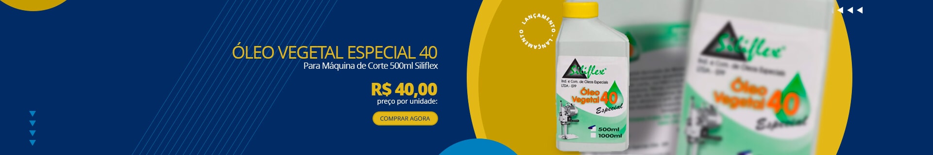 Óleo Vegetal Especial 40 Para Máquina de Corte 500ml Siliflex