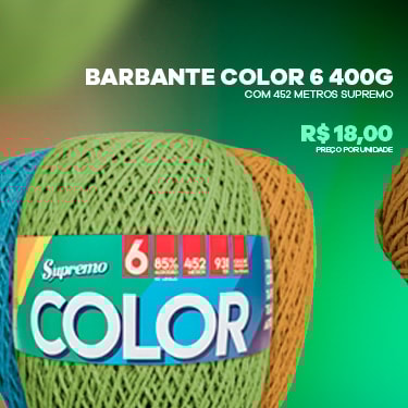 Barbante Color 6 400g Com 452 Metros Supremo