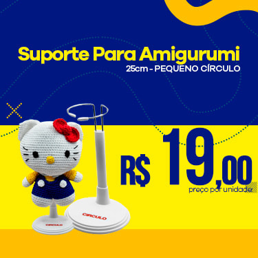 Suporte Para Amigurumi 25cm Pequeno Círculo