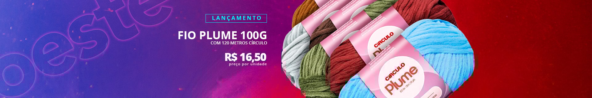 Fio Plume 100g Com 120 Metros Círculo
