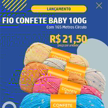 Fio Confete Baby 100g Com 165 Metros Círculo