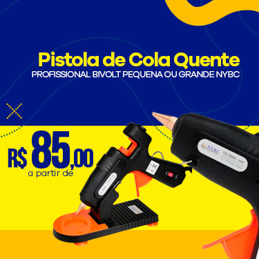 Pistola de Cola Quente Profissional Bivolt Pequena NYBC