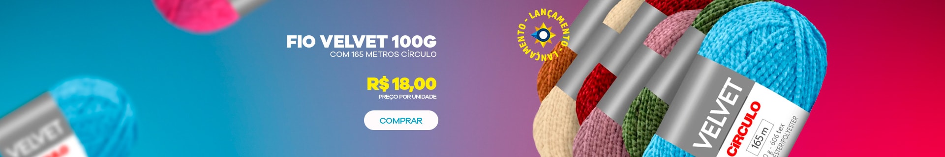 Fio Velvet 100g Com 165 Metros Círculo
