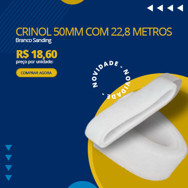 Crinol 50mm Com 22,8 Metros Branco Sanding