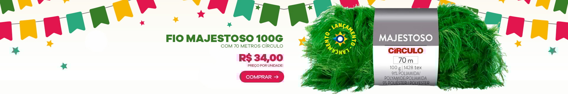 Fio Majestoso 100g Com 70 Metros Círculo