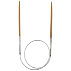 Agulha Circular Para Tricô Bambu e Aço Com 40cm Círculo