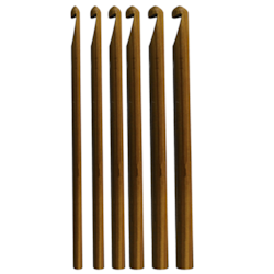 Agulha de Crochê de 2mm a 8mm 100% Bambu Eco 1un Círculo Agulha de Crochê de 2mm a 8mm 100% Bambu Eco 1un Círculo