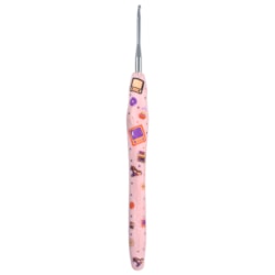 Agulha de Crochê Soft Estampada Rosa Círculo