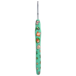Agulha de Crochê Soft Estampada Verde Círculo
