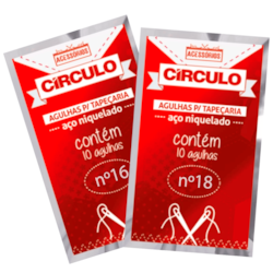 Agulha de Tapeçaria com 10 Unidades Círculo Agulha de Tapeçaria com 10 Unidades Círculo