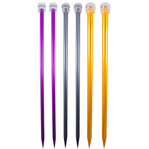 Agulha de Tricô Alumínio Colorida 9mm a 12mm com 35cm 1un Círculo