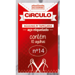 Agulha Para Tapeçaria - 14mm - c/10un - Circulo Agulha Para Tapeçaria - 14mm - c/10un - Circulo