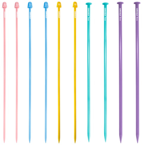 Agulha Para Tricô Plástico Tamanho 5mm a 8mm 35cm Círculo