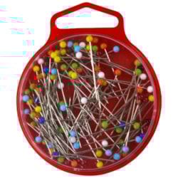 Alfinete Cabeça de Vidro com 100 Unidades Círculo Alfinete Cabeça de Vidro com 100 Unidades Círculo