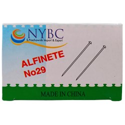 Alfinete de Cabeça Metalizada nº29 com 100 unidades NYBC