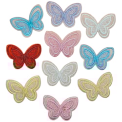 Aplique Borboleta 50mm Com 10 Unidades Cores Variadas Newz