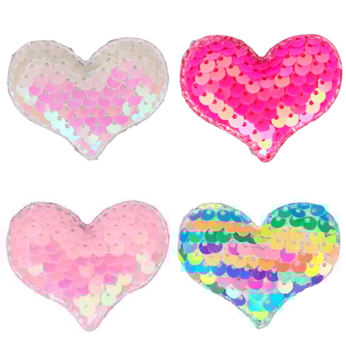 Aplique Com Lantejoula Coração 5,3cm Unidade Newz