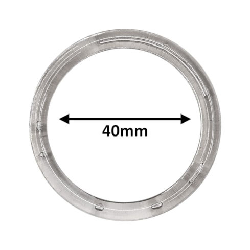 Argola Acrílica Transparente 50mm Com 12 Unidades Importada