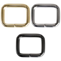Argola Retangular 25mm Com 6 Unidades Círculo