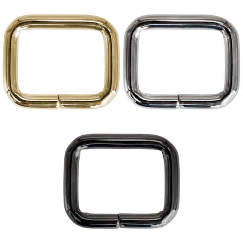 Argola Retangular 25mm Com 6 Unidades Círculo