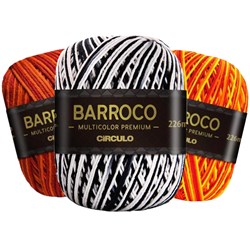 Barbante Barroco Multicolor Premium 100% Algodão 200gr Círculo