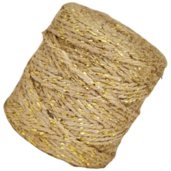 Barbante Fio de Juta Natural Com Brilho 10/4 Com 77 Metros Euroroma