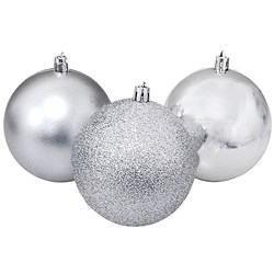Bolas de Natal Mista para decoração 6cm Com 9 Unidades