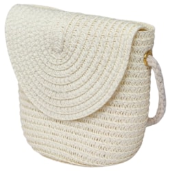 Bolsa de Ráfia Pequena 12cm x 14cm Creme Sanding