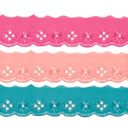 Bordado Inglês 2,5cm Ref 345540 com 13,7 Metros Trader Bordado Inglês 2,5cm Ref 345540 com 13,7 Metros Trader