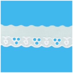 Bordado Inglês 3,2cm Ref 105310 Branco com 13,7 Metros Trader Bordado Inglês 3,2cm Ref 105310 Branco com 13,7 Metros Trader