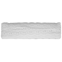 Bordado Passa Fita Branco 2,8cm 100% Algodão Cal32 com 13,7 Metros NYBC Bordado Passa Fita Branco 2,8cm 100% Algodão Cal32 com 13,7 Metros NYBC