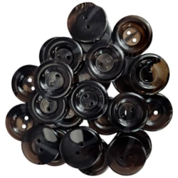 Botão 2 Furos Tamanho 40 Com 144 Unidades Preto Importado