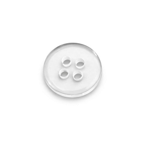 BOTAO DE CAMISA NYBC 03277A-24 4 FUROS TRANSPARENTE COM 144 UNIDADES
