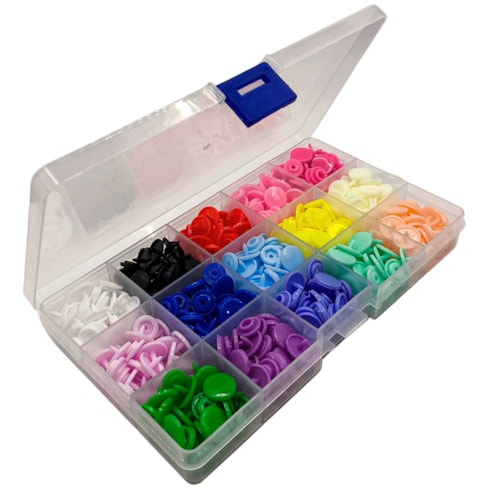 Botão de Pressão Tamanho 12 Kit Com 150 Unidades Colorido Newz