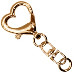 Chaveiro Mosquetão de Coração 21,5mm x 49,5mm Com 6 Unidades Círculo