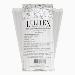 COLA QUENTE BASTÃO 11,2MM X 26CM GROSSA PACOTE COM 1KG LULITEX COLA QUENTE BASTÃO 11,2MM X 26CM GROSSA PACOTE COM 1KG LULITEX