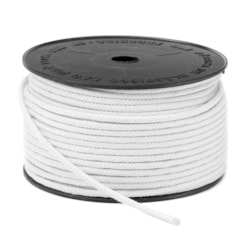 Cordão Trançado 100% Algodão Alvejado 3mm Ref 3035-A c/ 50m São José Cordão Trançado 100% Algodão Alvejado 3mm Ref 3035-A c/ 50m São José