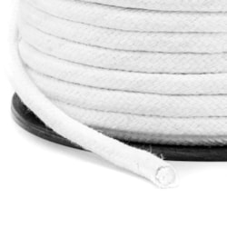 Cordão Trançado 100% Algodão Alvejado 6mm Ref 3038-A c/20m São José Cordão Trançado 100% Algodão Alvejado 6mm Ref 3038-A c/20m São José