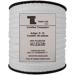 CORDÃO TRANÇADO TRESS LINE P-10 BRANCO COM 50 METROS