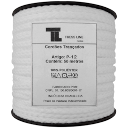 CORDÃO TRANÇADO TRESS LINE P-12 BRANCO COM 50 METROS CORDÃO TRANÇADO TRESS LINE P-12 BRANCO COM 50 METROS