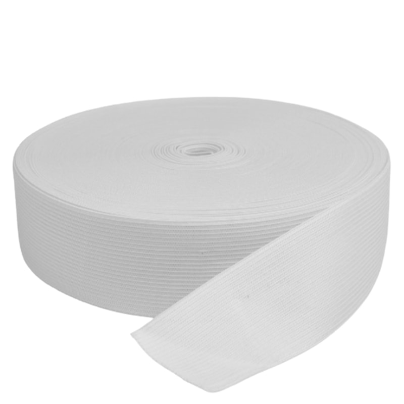 Elástico de Embutir 39mm Jaraguá 40 Branco c/ 25 metros Zanotti