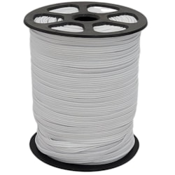 Elástico de Embutir 3mm Jaraguá 3 Branco com 100 metros Zanotti Elástico de Embutir 3mm Jaraguá 3 Branco com 100 metros Zanotti