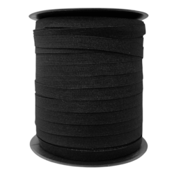 Elástico De Embutir Tekla Conde Tinto 9,5mm Preto Com 100 Metros Elástico De Embutir Tekla Conde Tinto 9,5mm Preto Com 100 Metros