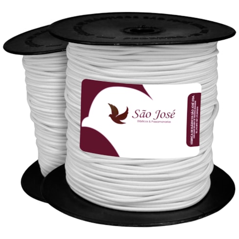 Elástico Roliço Colombe 2,5mm Com 100 Metros Branco 10R São José