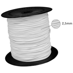 Elástico Roliço Colombe 2,5mm Com 100 Metros Branco 10R São José