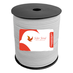 Elástico São José Roliço 2mm Colombe 05R Com 100 Metros Branco Elástico São José Roliço 2mm Colombe 05R Com 100 Metros Branco