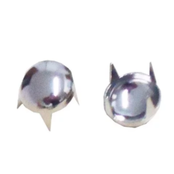 Enfeite Grampo Abaulado c/ Garra 07/55 Latão 7mm Niquelado c/ 1000un Eberle Enfeite Grampo Abaulado c/ Garra 07/55 Latão 7mm Niquelado c/ 1000un Eberle